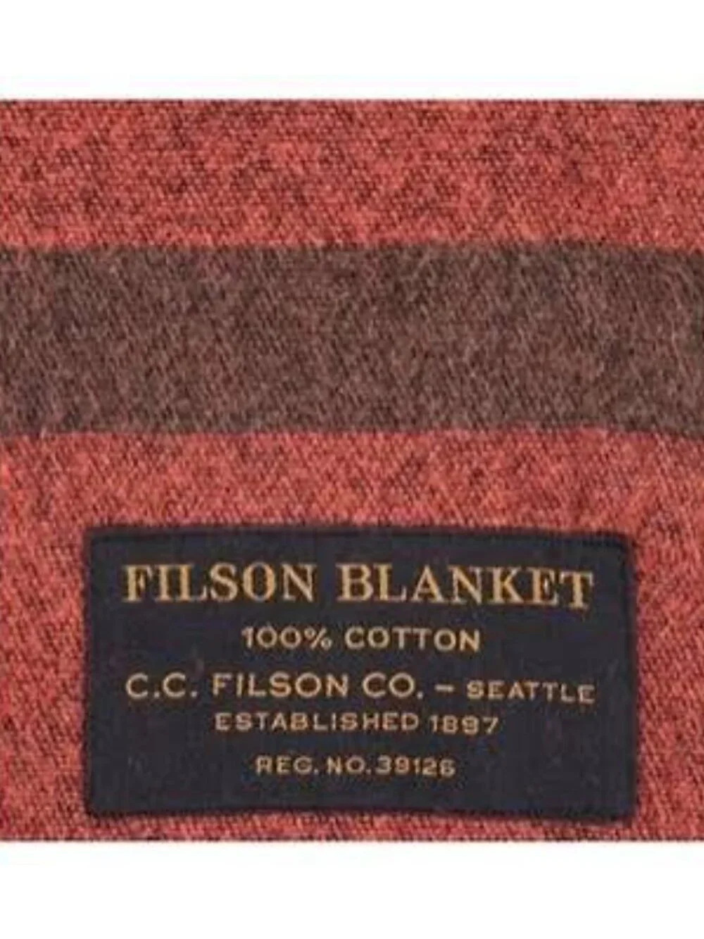 Filson - Smokey Bear 100% Cotton Blanket - Red Brown - 54